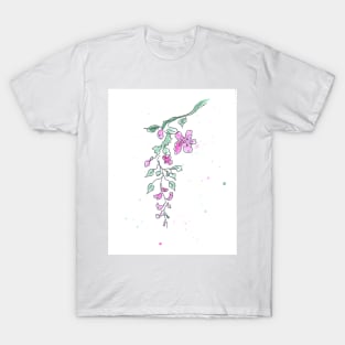 Flower branch, bunch. Watercolor, art decoration, sketch. Illustration hand drawn modern T-Shirt